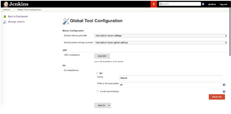 Global tool configuration